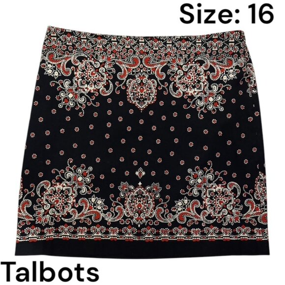 ❤️TALBOT'S COTTON/SPANDEX FULLY LINED SKIRT SIZE: 16 - Picture 1 of 5